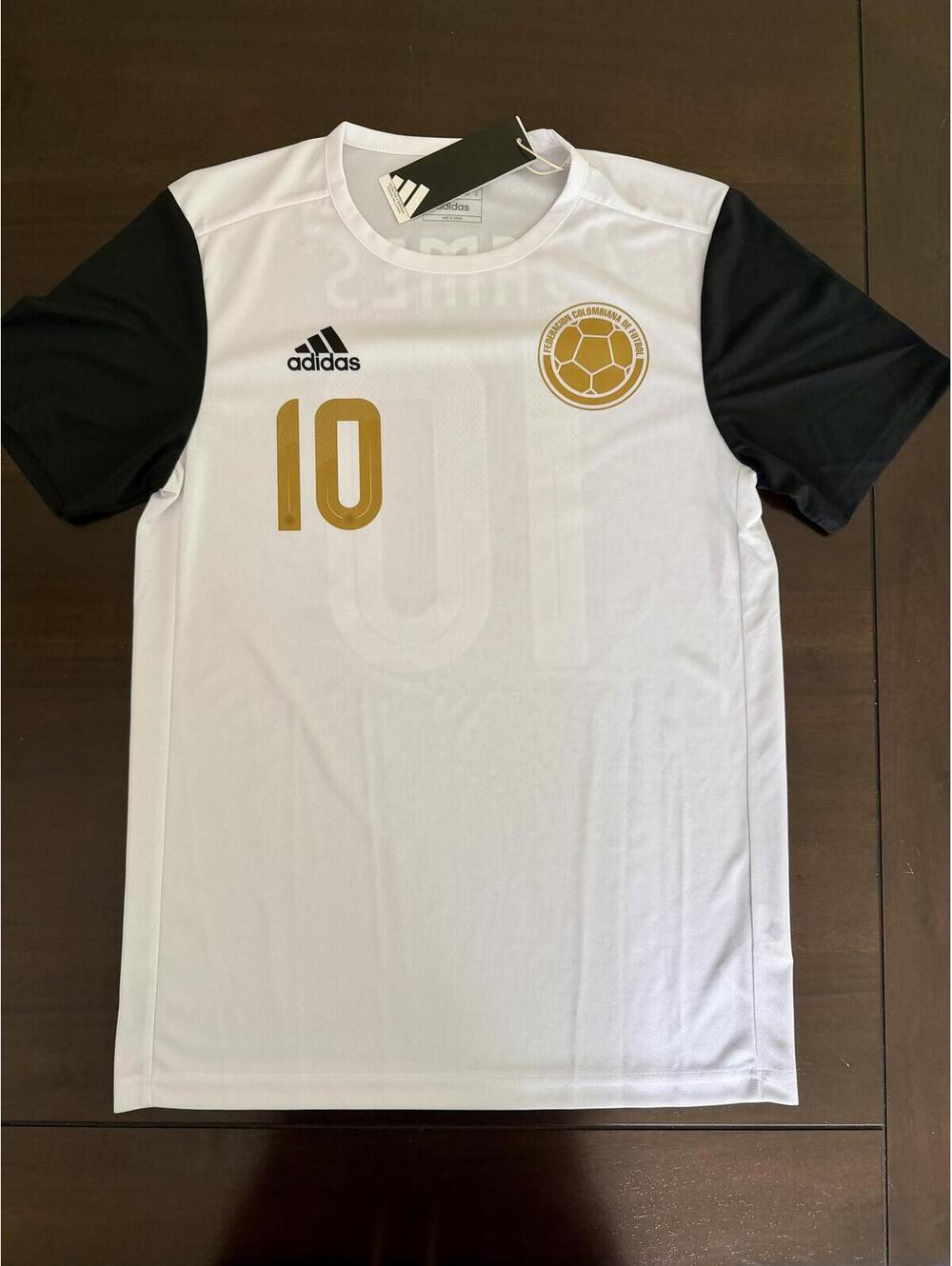 Adidas Colombia James Rodriguez #10 White Jersey Small - Picture 3 of 6